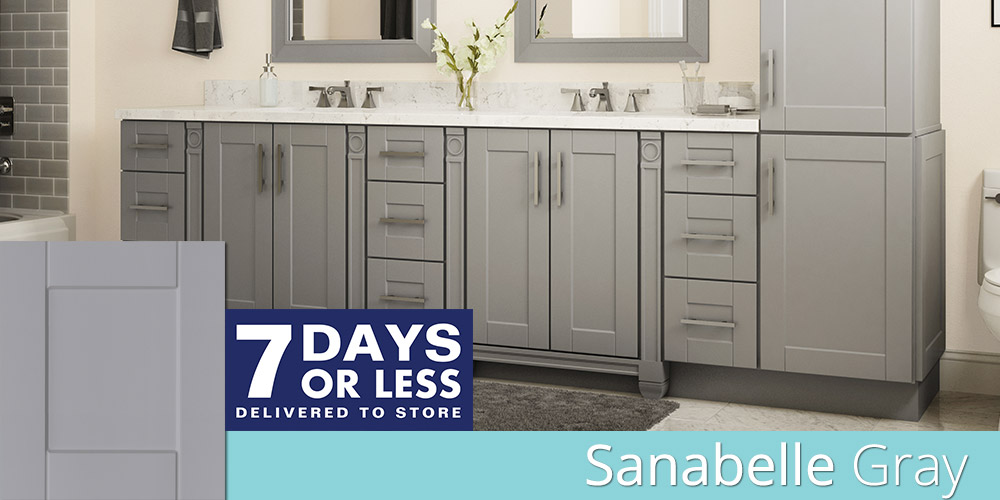 Sanabelle Gray bathroom cabinets