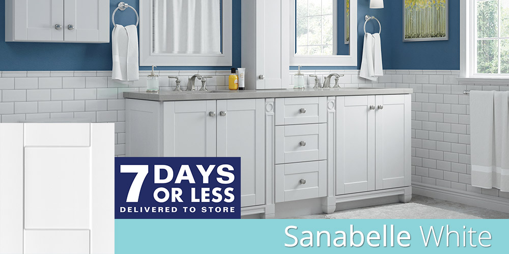 Sanabelle White bathroom cabinets